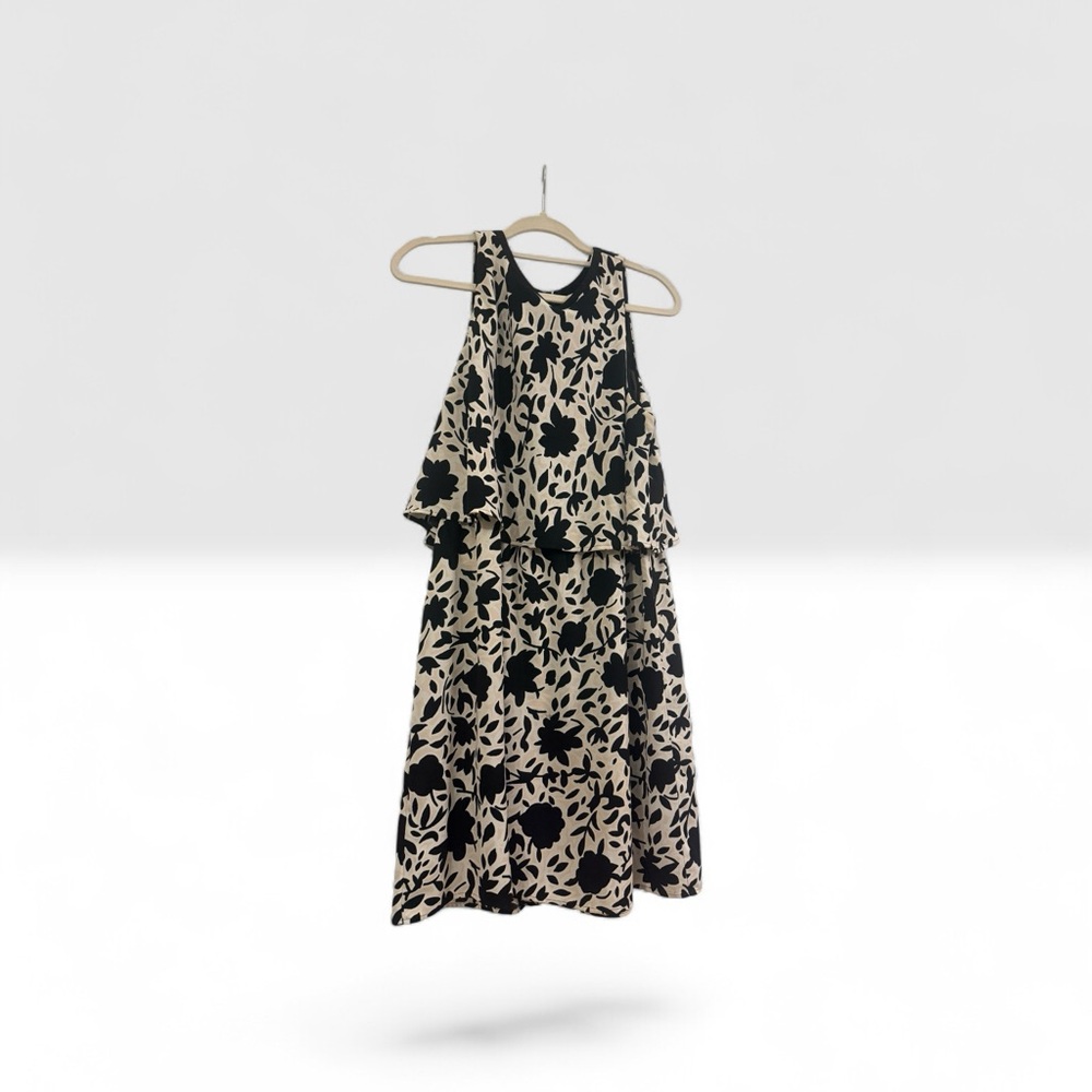 Ann Taylor Black & White Floral Dress